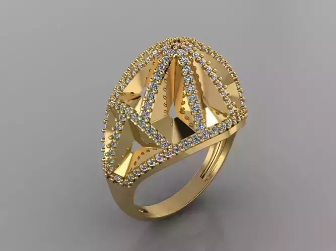 GC GOLD Y194- Diamond gold Ring 