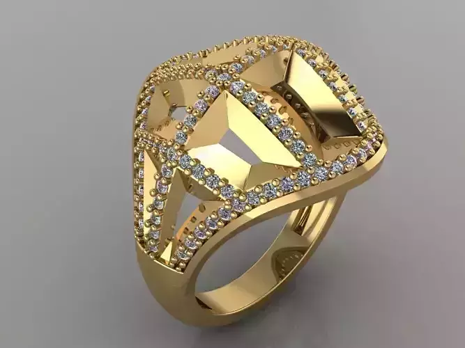 GC GOLD Y195- Diamond gold Ring 