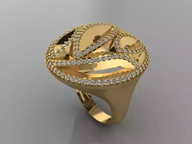 GC GOLD Y196- Diamond gold Ring 