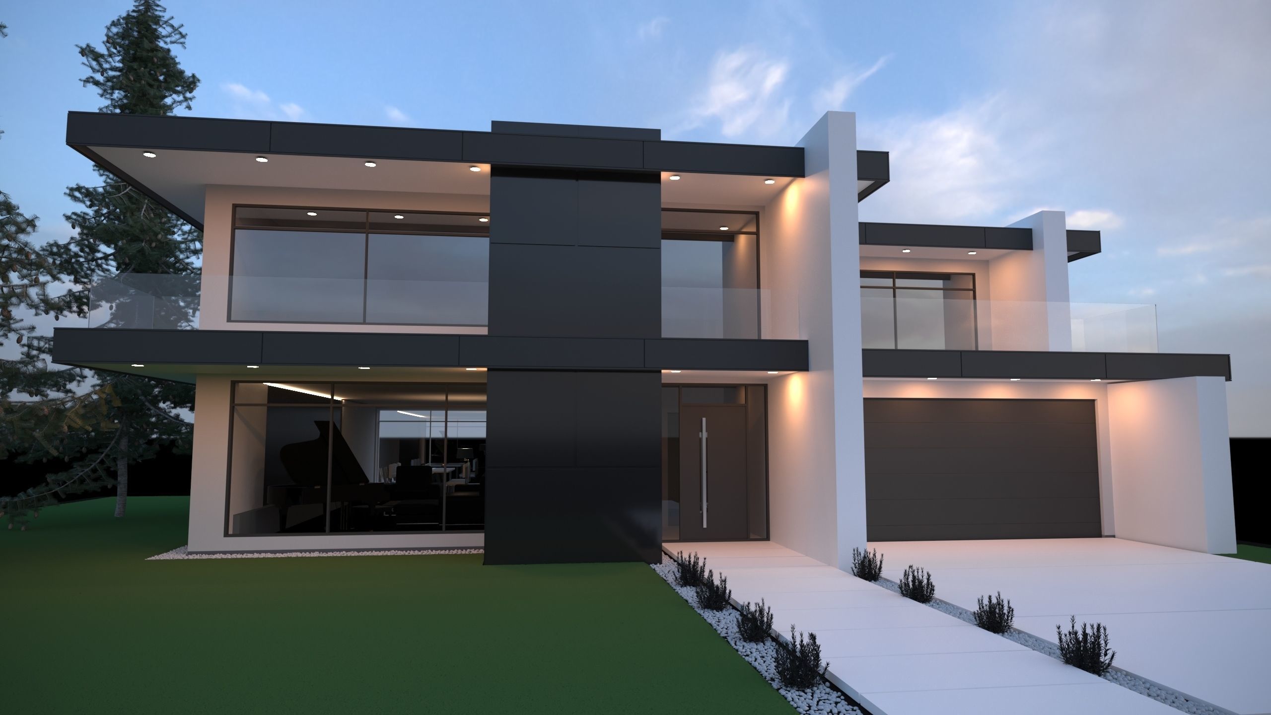 Modern House 3D model_2