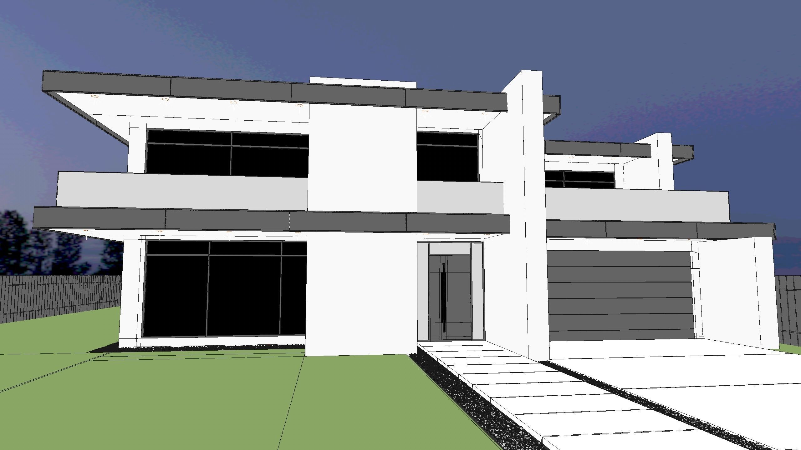 Modern House 3D model_6