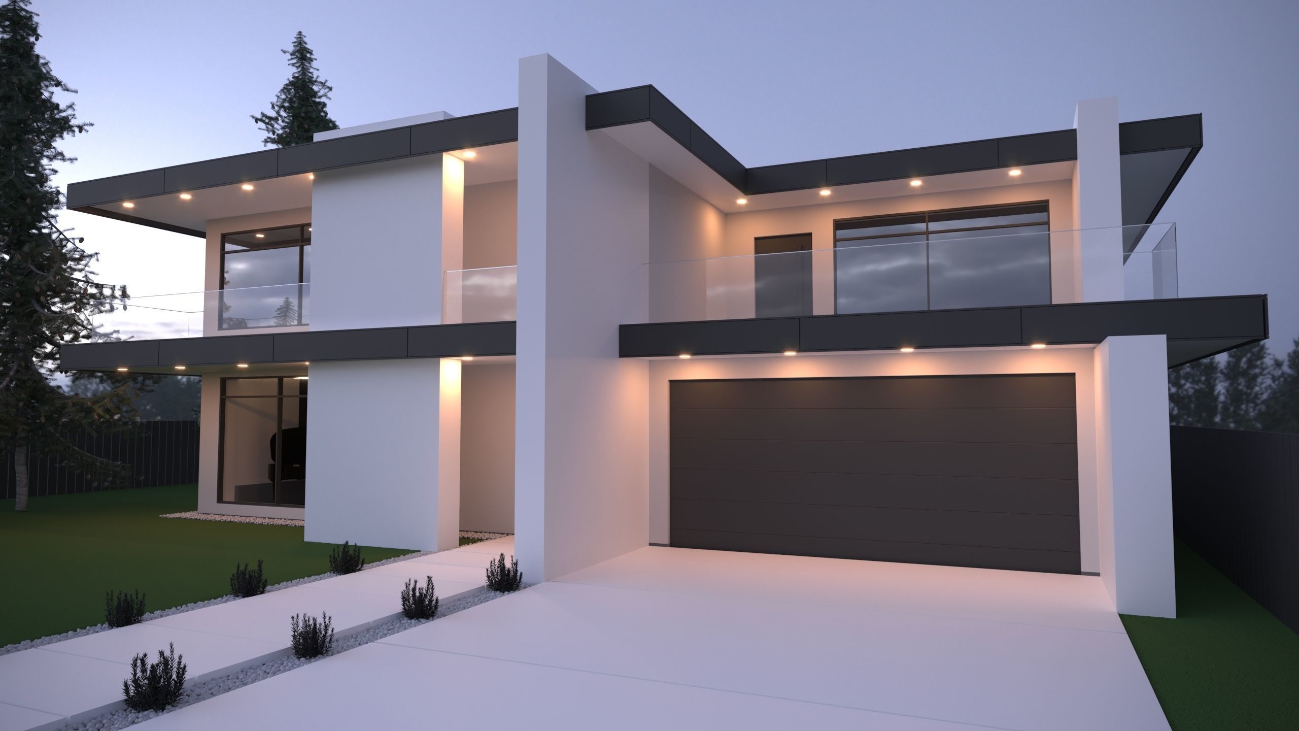 Modern House 3D model_3