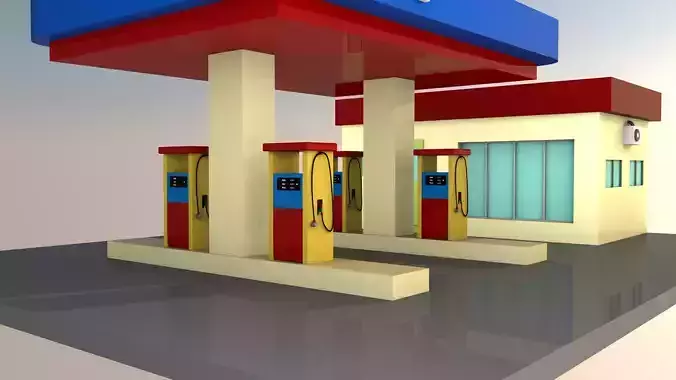 Gas petrol station shell