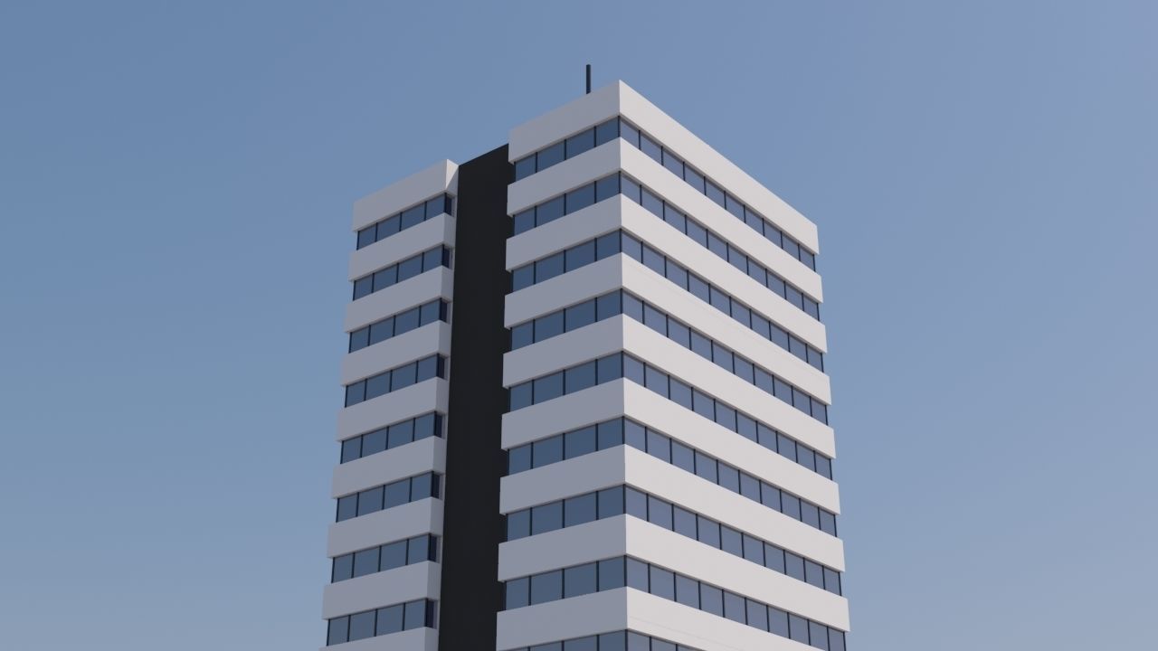Modern Building Exterior Skyscraper 5 3D model_3
