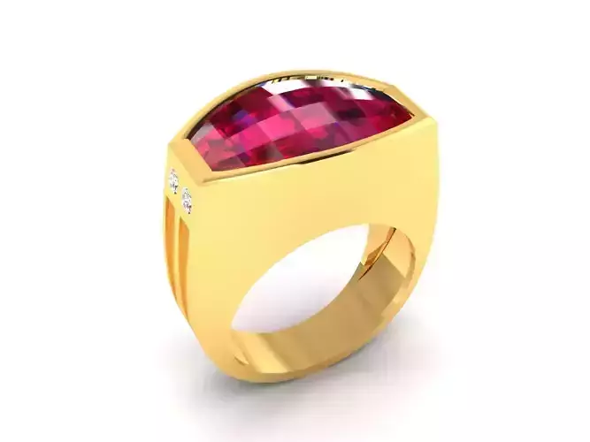 Gents Ring 3dm render detail