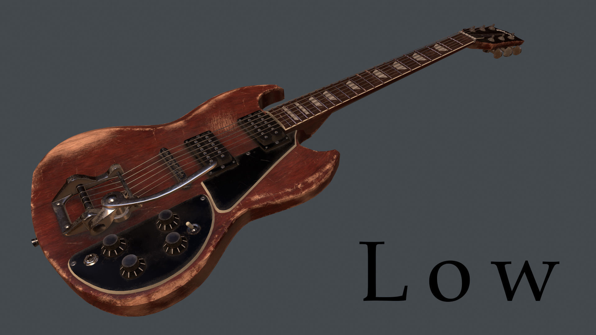 Gibson SG Low-poly 3D model_9