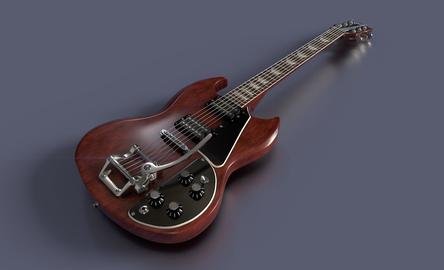 Gibson SG Low-poly 3D model_3