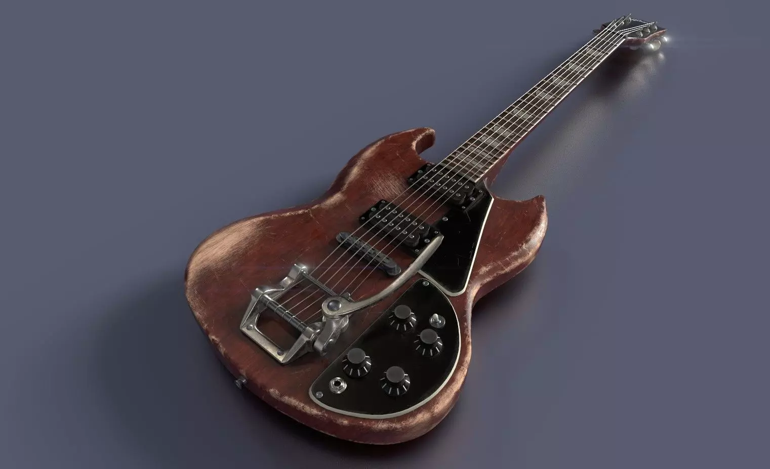 Gibson SG Low-poly 3D model_0