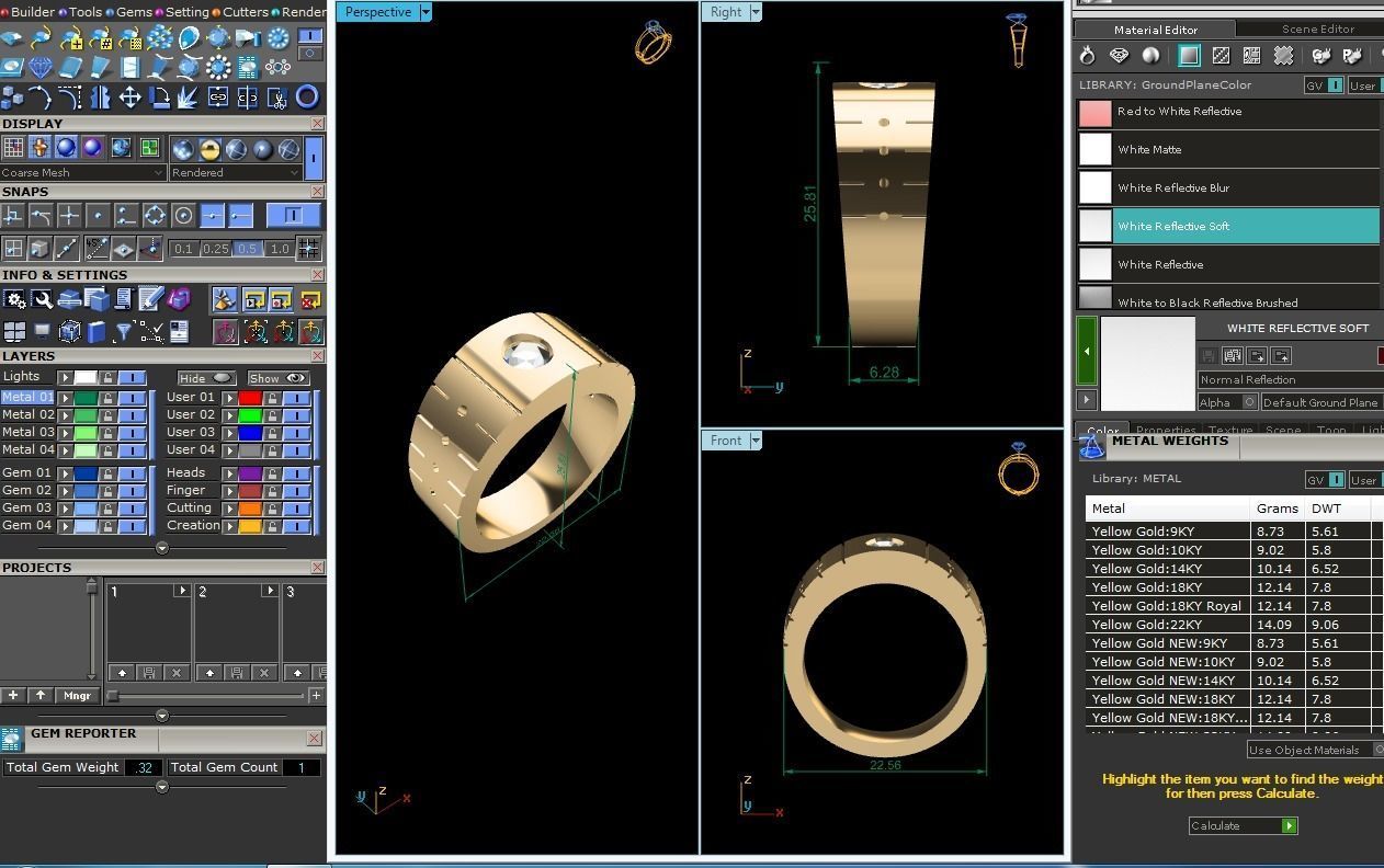 Gents Ring 3dm render detail 3D print model_6