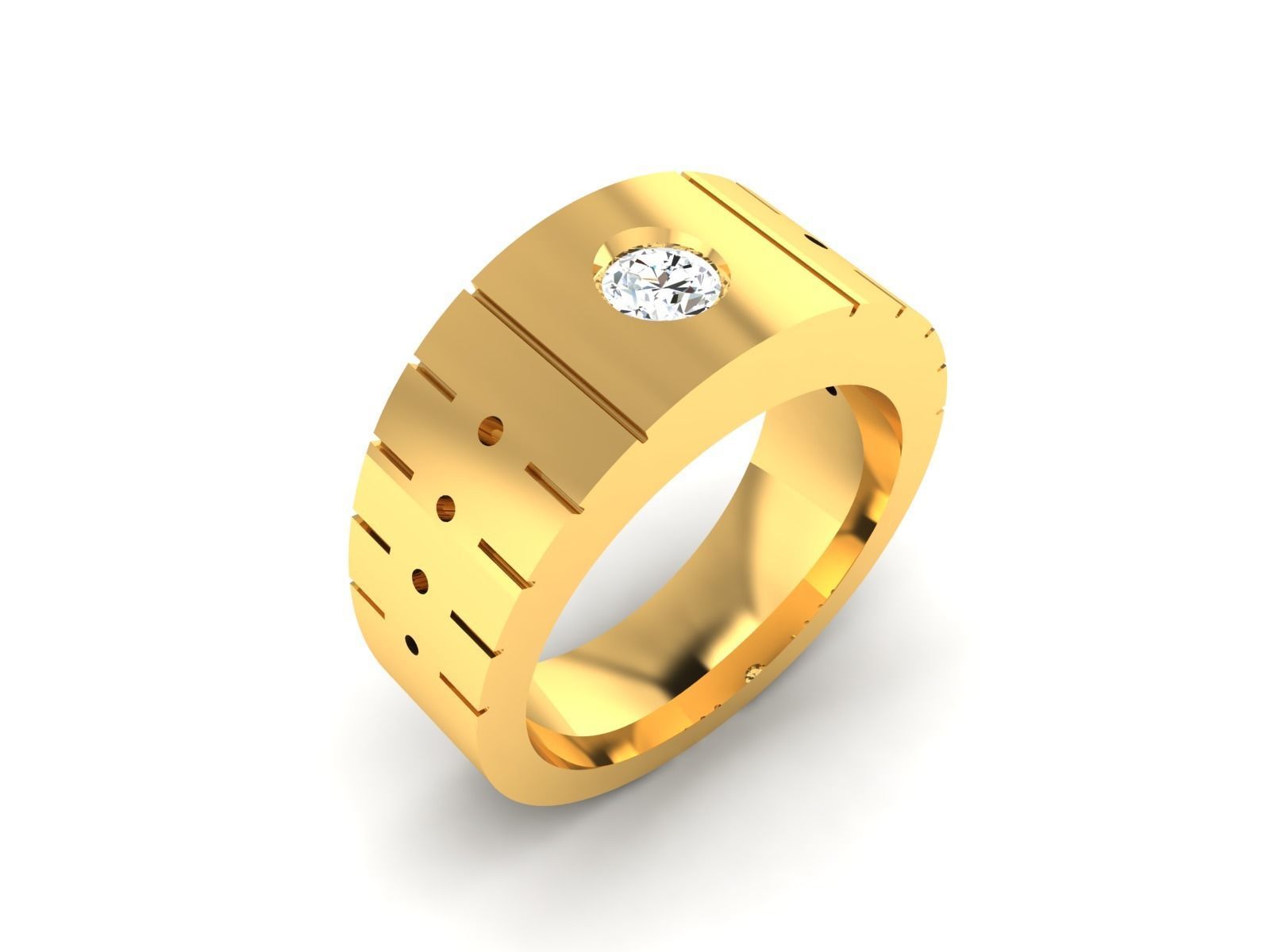 Gents Ring 3dm render detail 3D print model_1