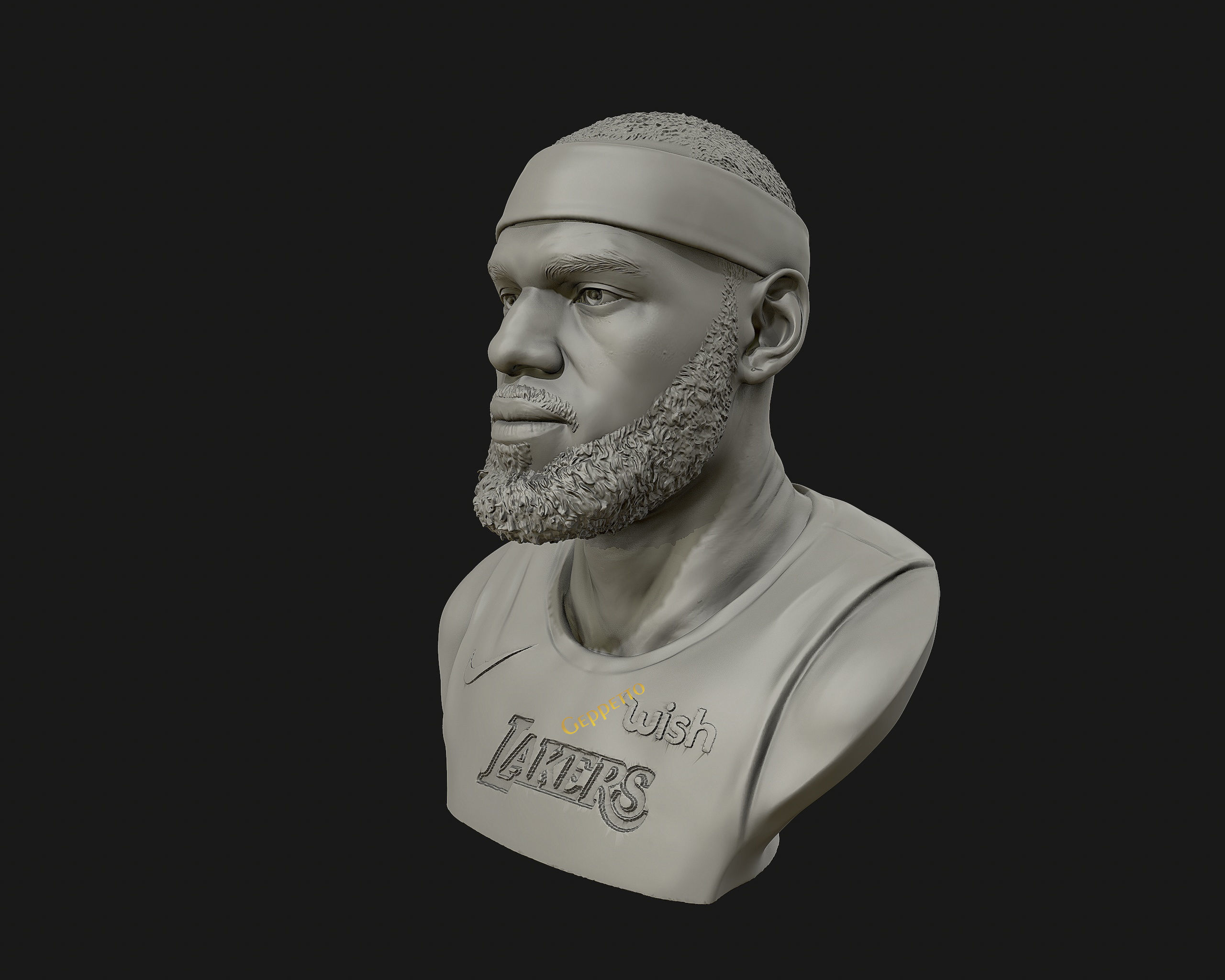 Lebron James in Lakers jersey Ready to 3D print 3D print model_26