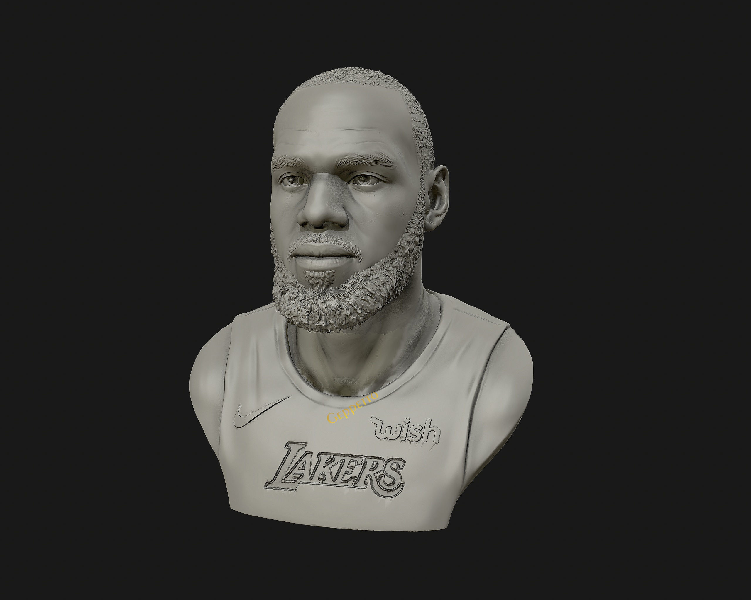 Lebron James in Lakers jersey Ready to 3D print 3D print model_3