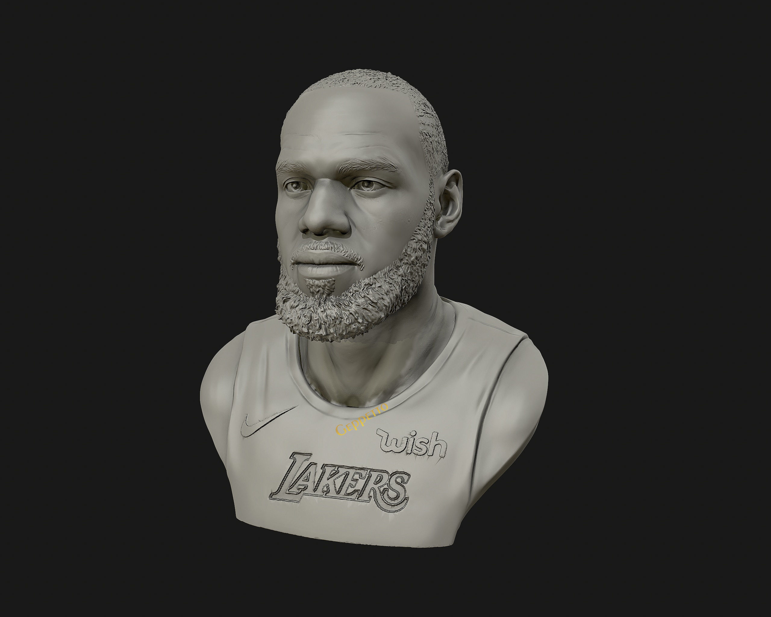 Lebron James in Lakers jersey Ready to 3D print 3D print model_9
