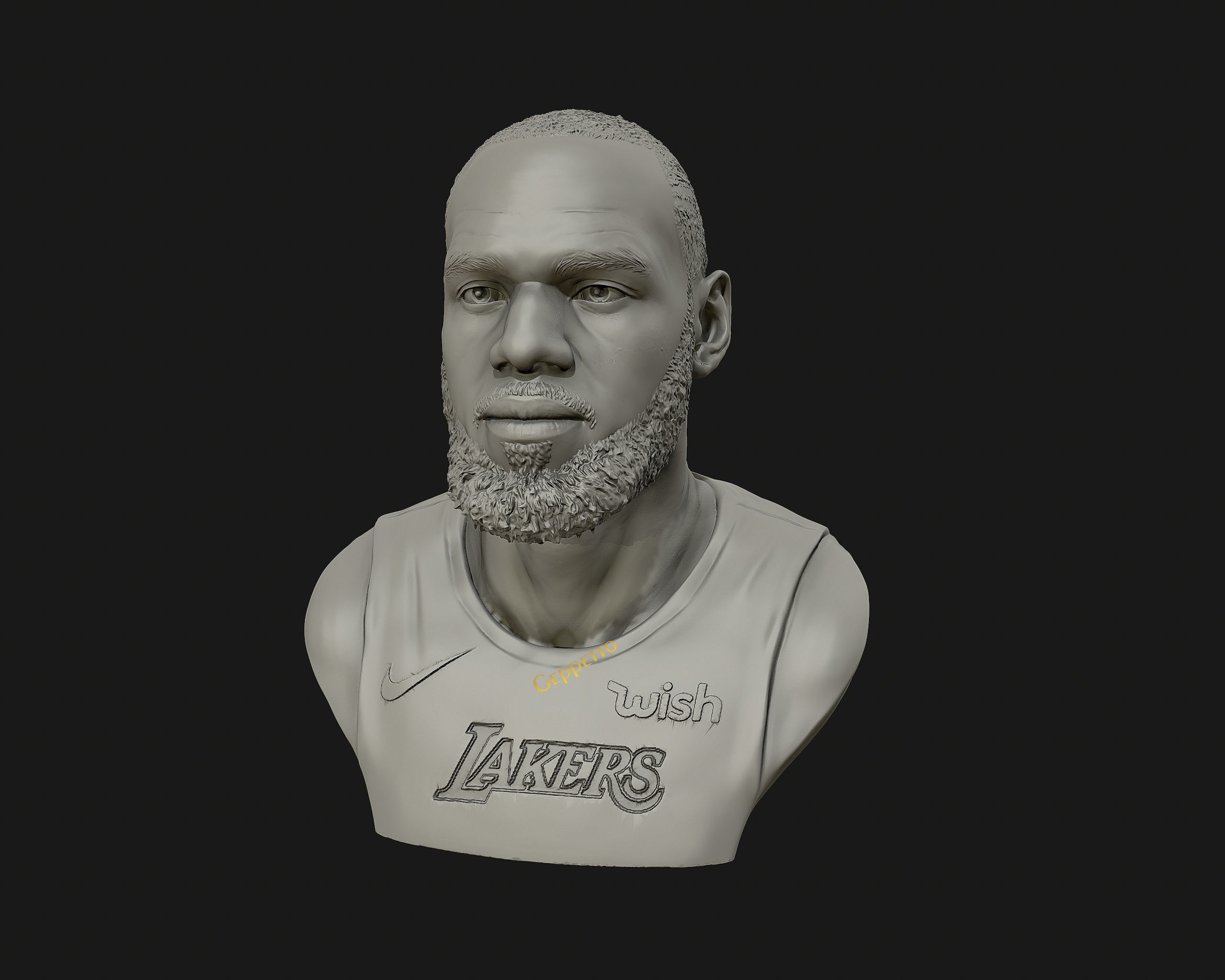 Lebron James in Lakers jersey Ready to 3D print 3D print model_8