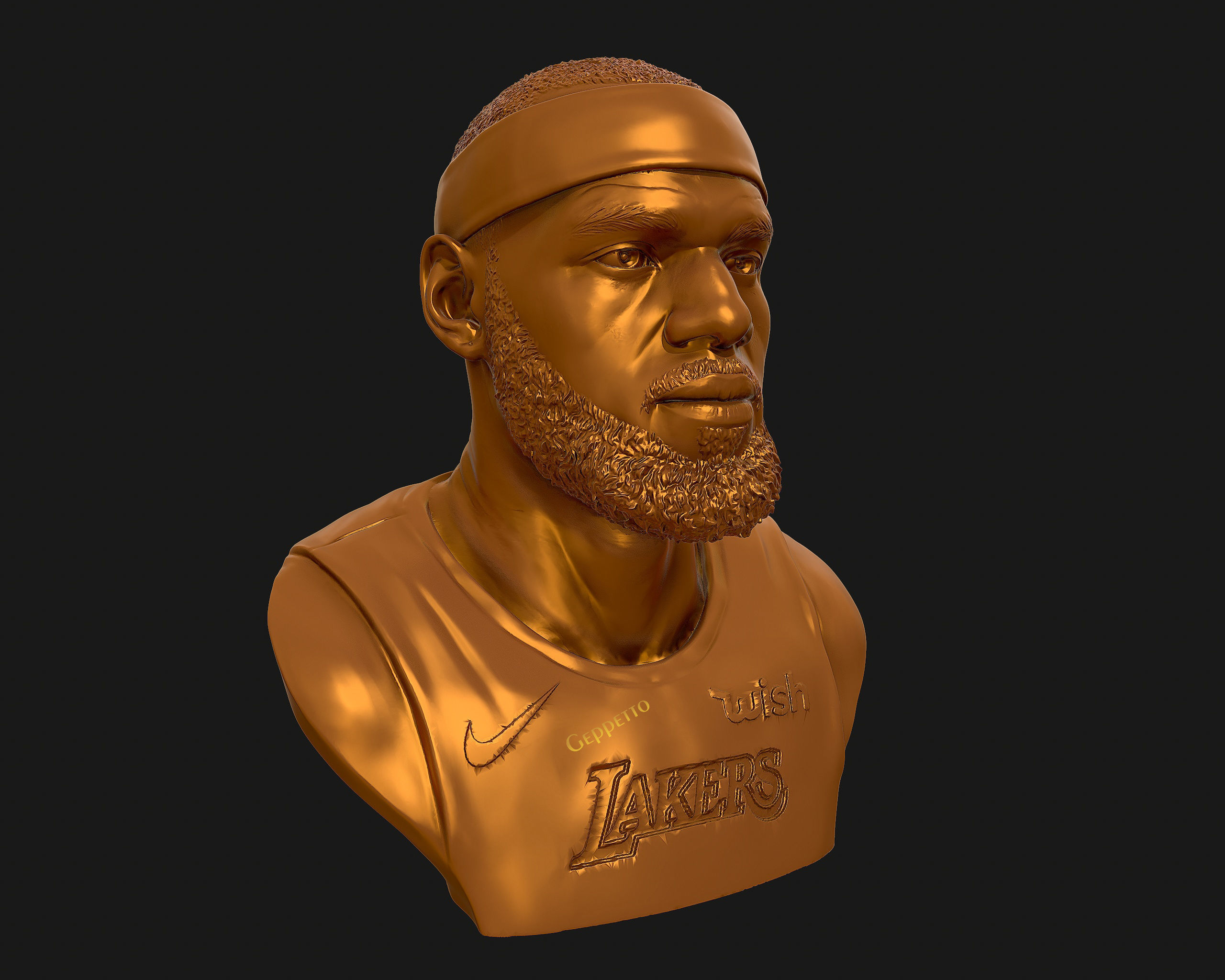Lebron James in Lakers jersey Ready to 3D print 3D print model_66