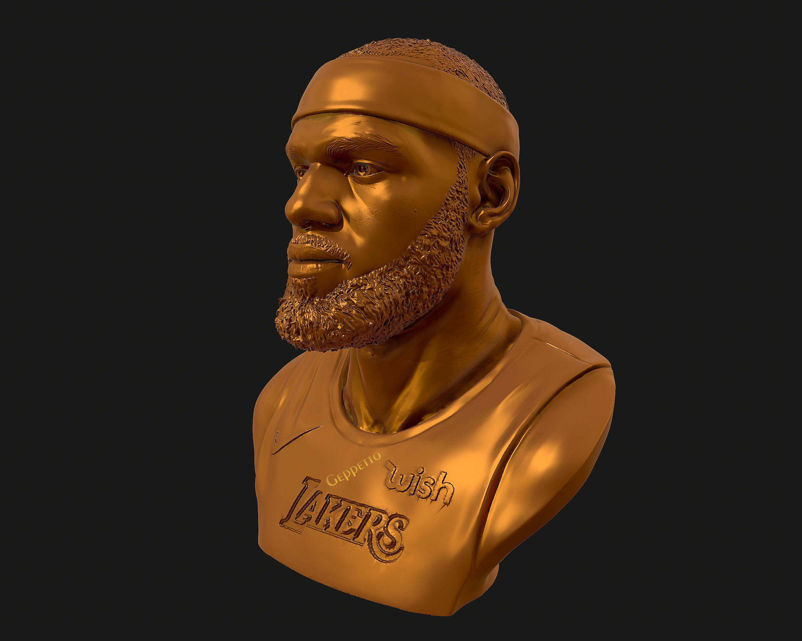 Lebron James in Lakers jersey Ready to 3D print 3D print model_67