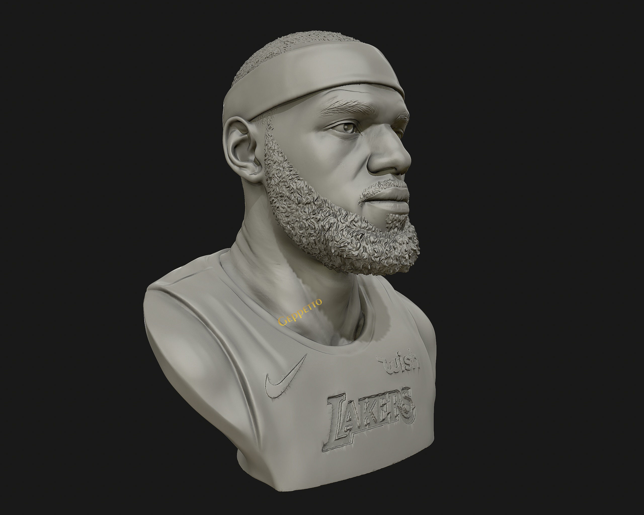 Lebron James in Lakers jersey Ready to 3D print 3D print model_43