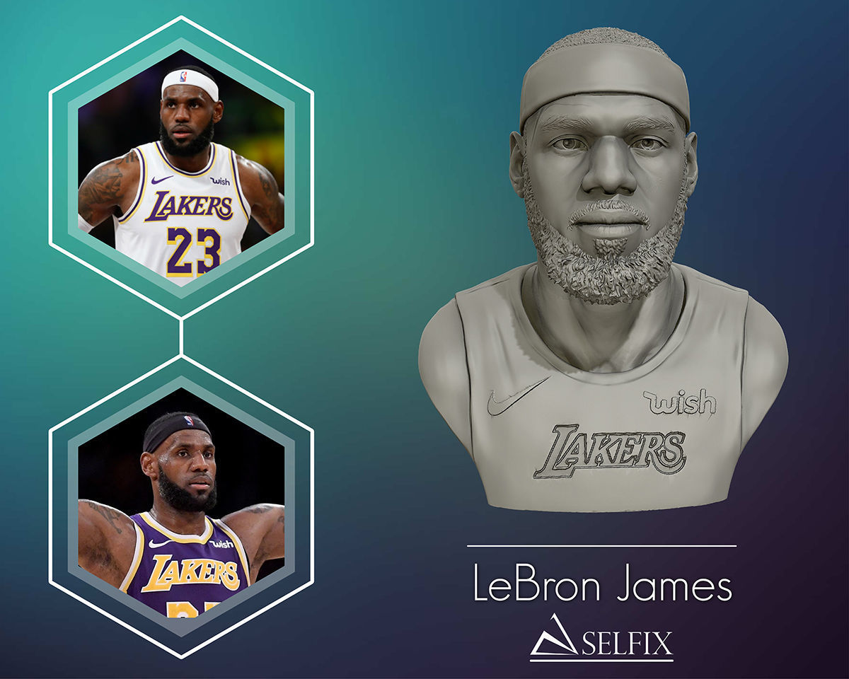 Lebron James in Lakers jersey Ready to 3D print 3D print model_1