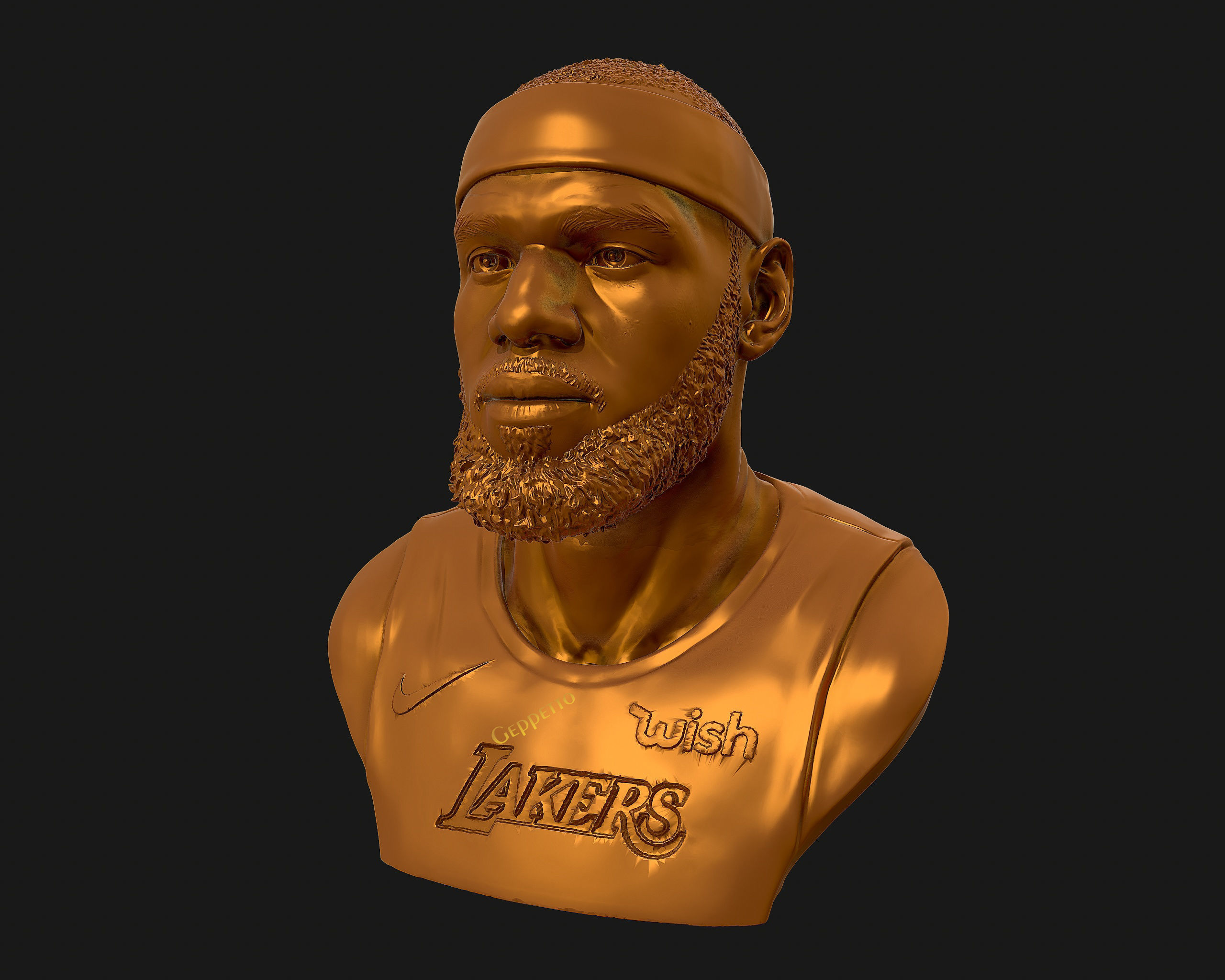 Lebron James in Lakers jersey Ready to 3D print 3D print model_63