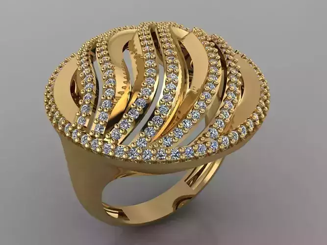 GC GOLD Y197- Diamond gold Ring 