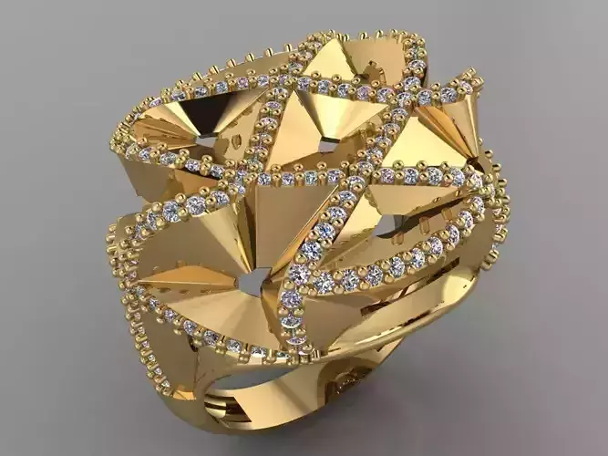 GC GOLD Y198- Diamond gold Ring 