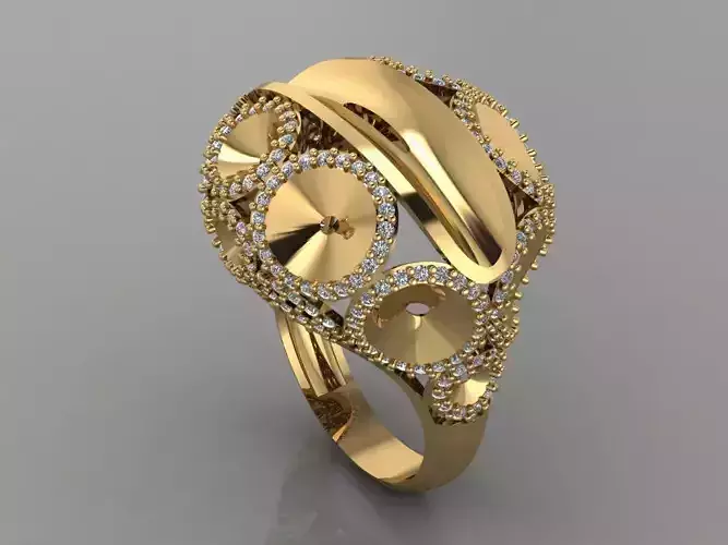 GC GOLD Y199- Diamond gold Ring 