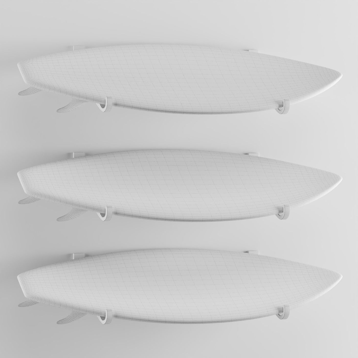 Wooden Surfboards  3D model_2