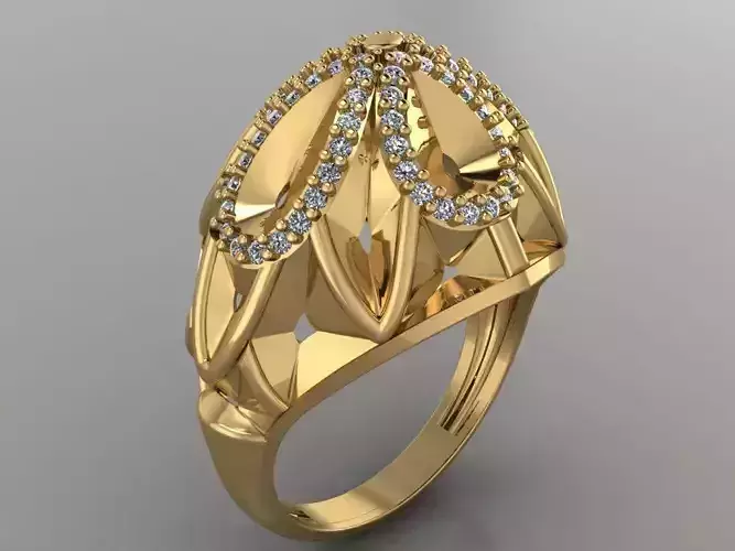GC GOLD Y201- Diamond gold Ring 