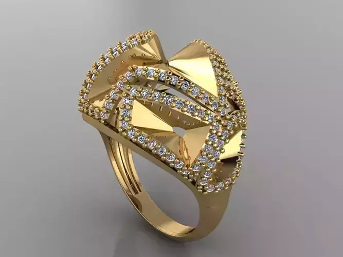 GC GOLD Y202- Diamond gold Ring 
