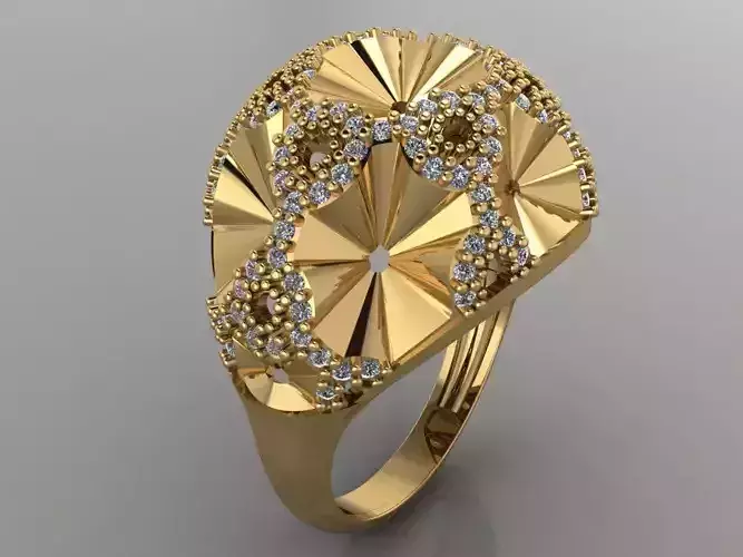 GC GOLD Y204- Diamond gold Ring 