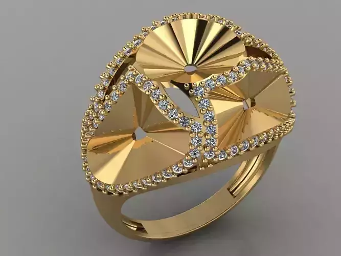 GC GOLD Y205- Diamond gold Ring 