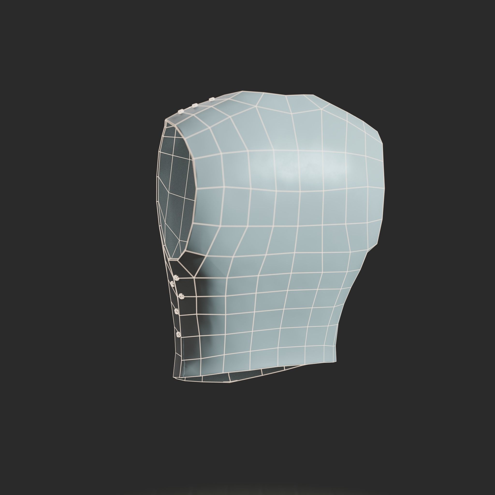 Medieval armor parts 001 - armor Low-poly 3D model_7