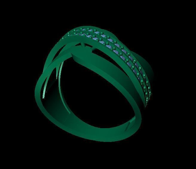 Full Pave Gem 7 Model Ring  3D print model_2