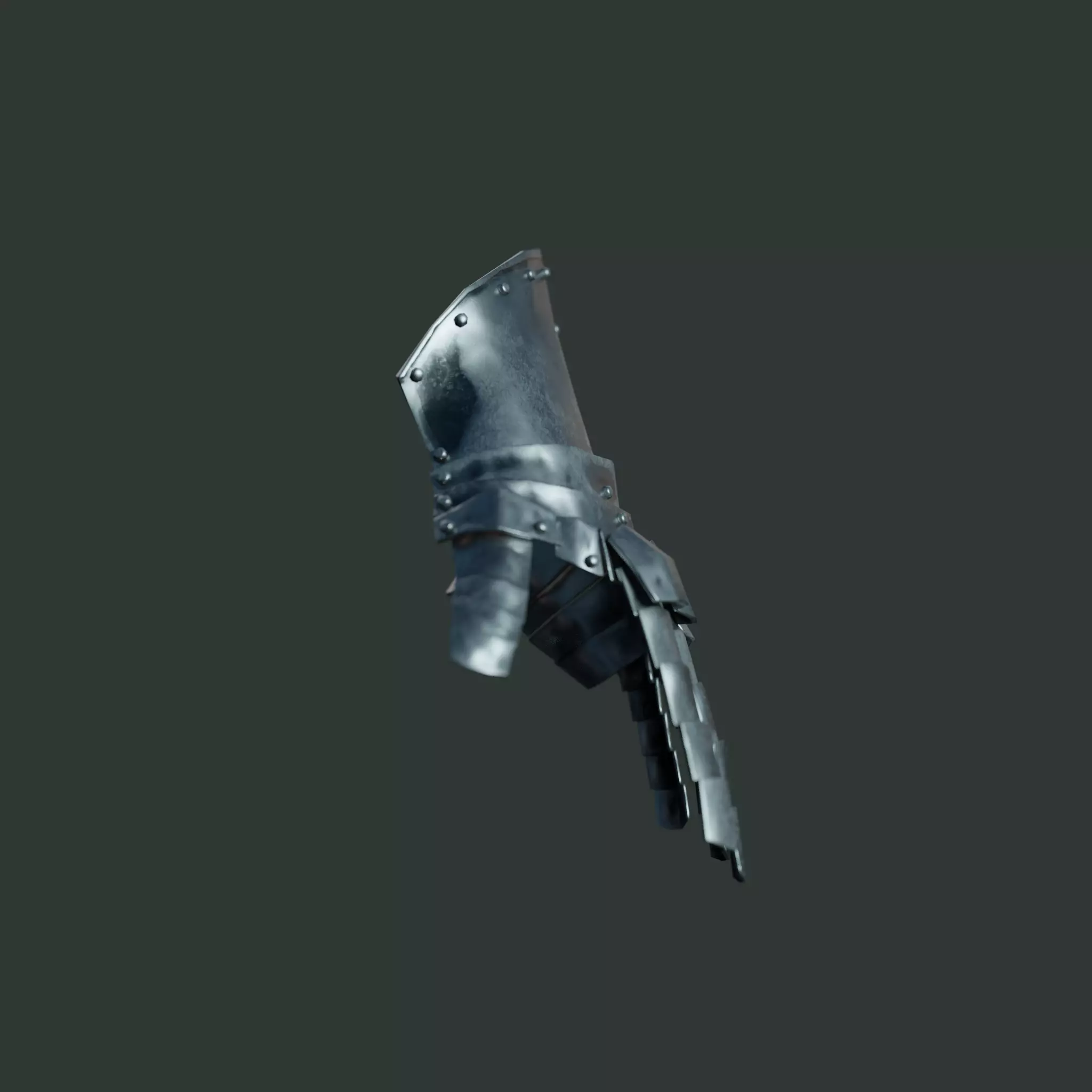 Medieval armor parts 001 - glove Low-poly 3D model_0