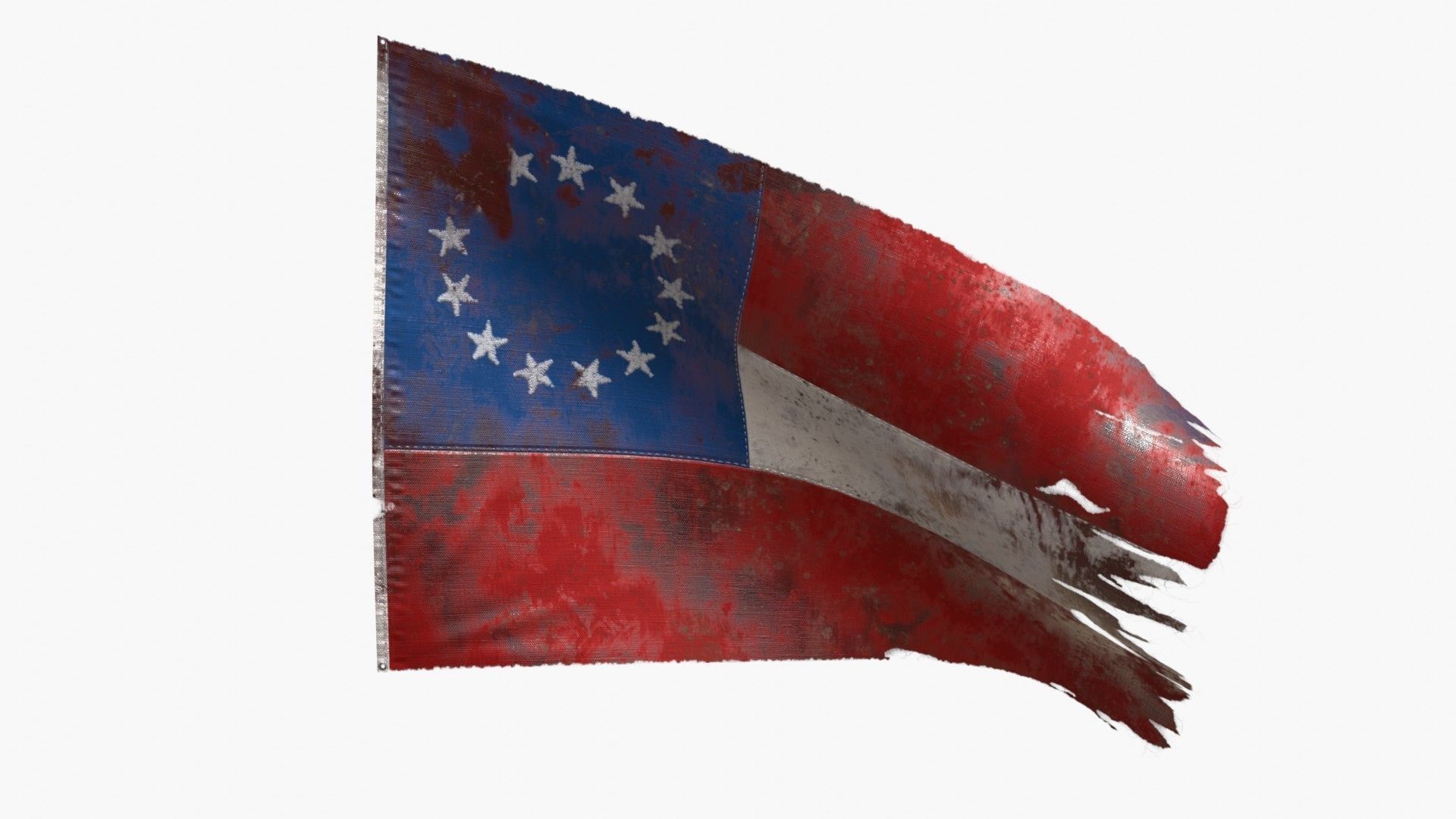 American Civil War Flags 3D Model Collection_7