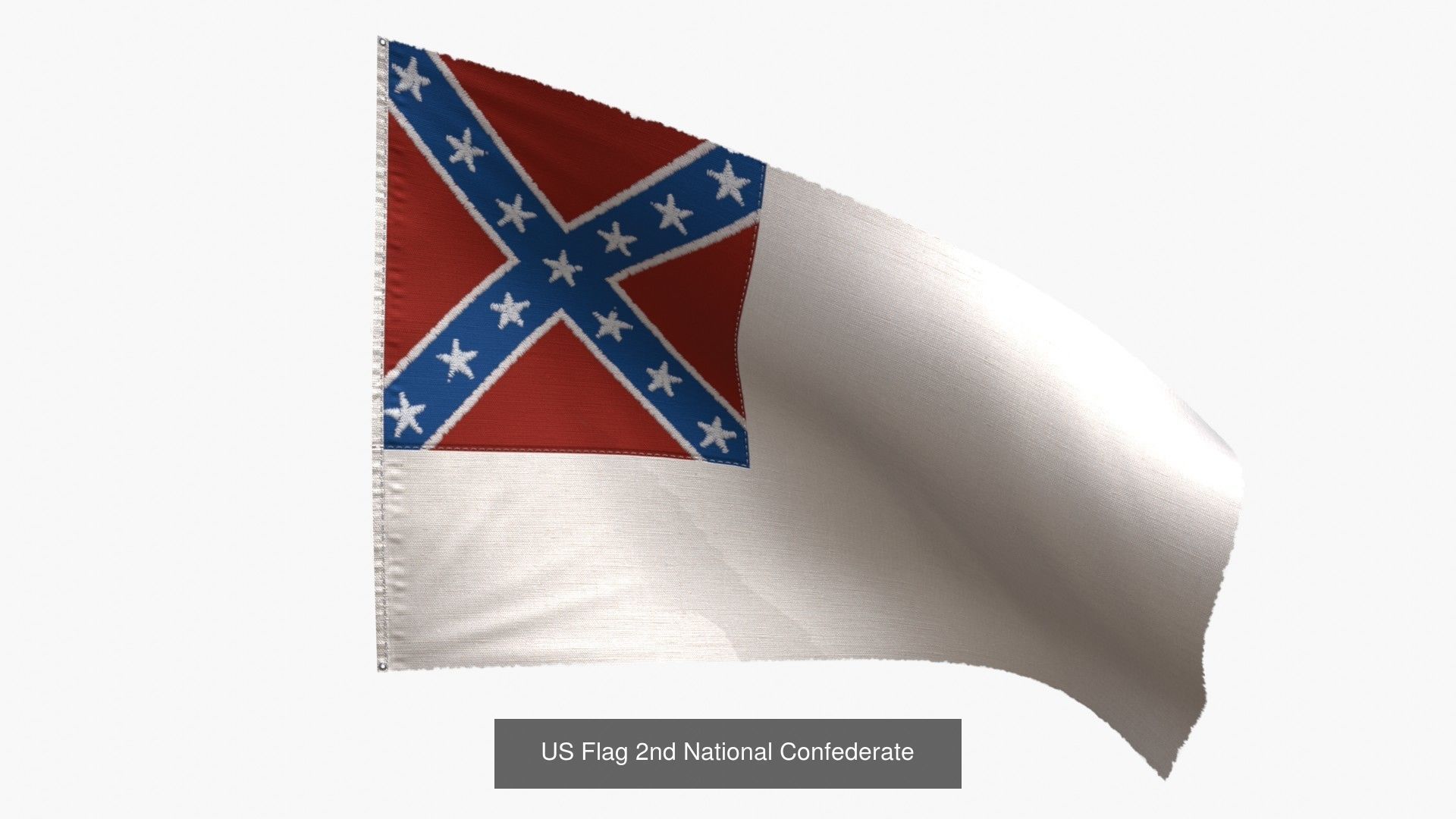 American Civil War Flags 3D Model Collection_8