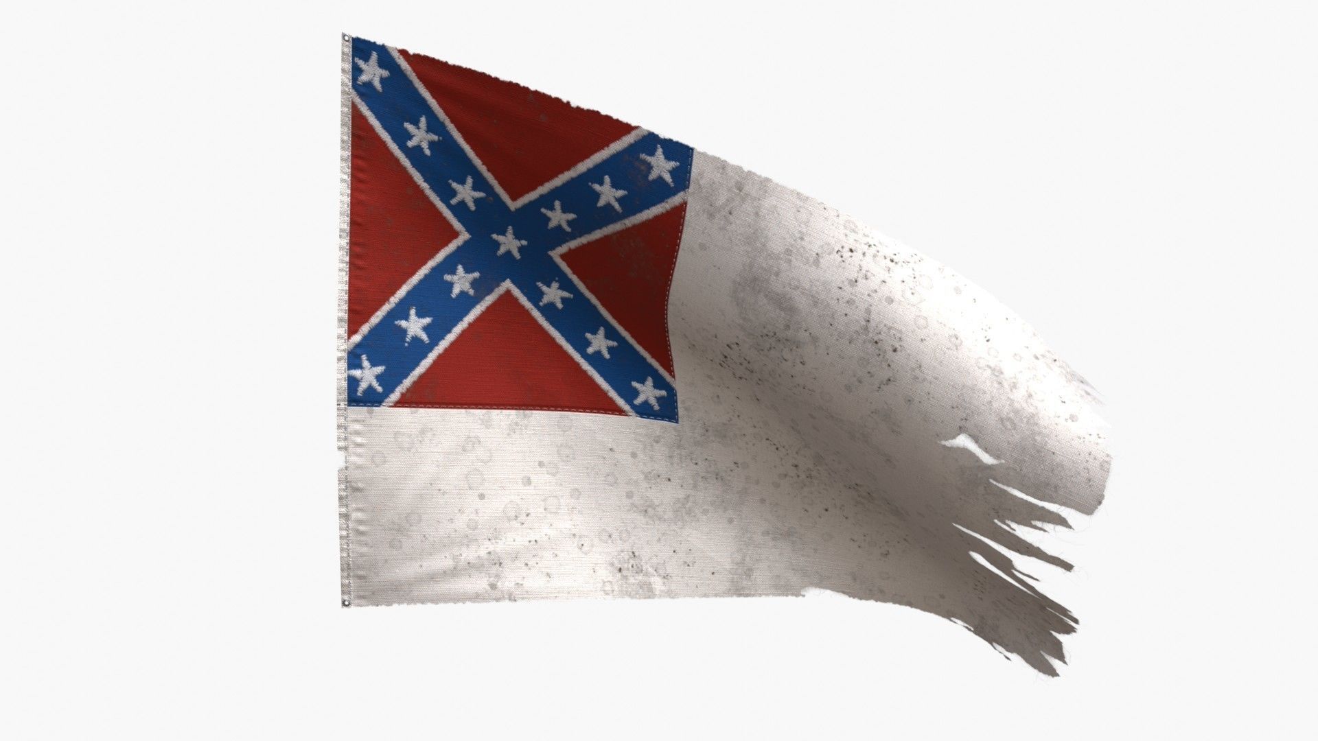 American Civil War Flags 3D Model Collection_9