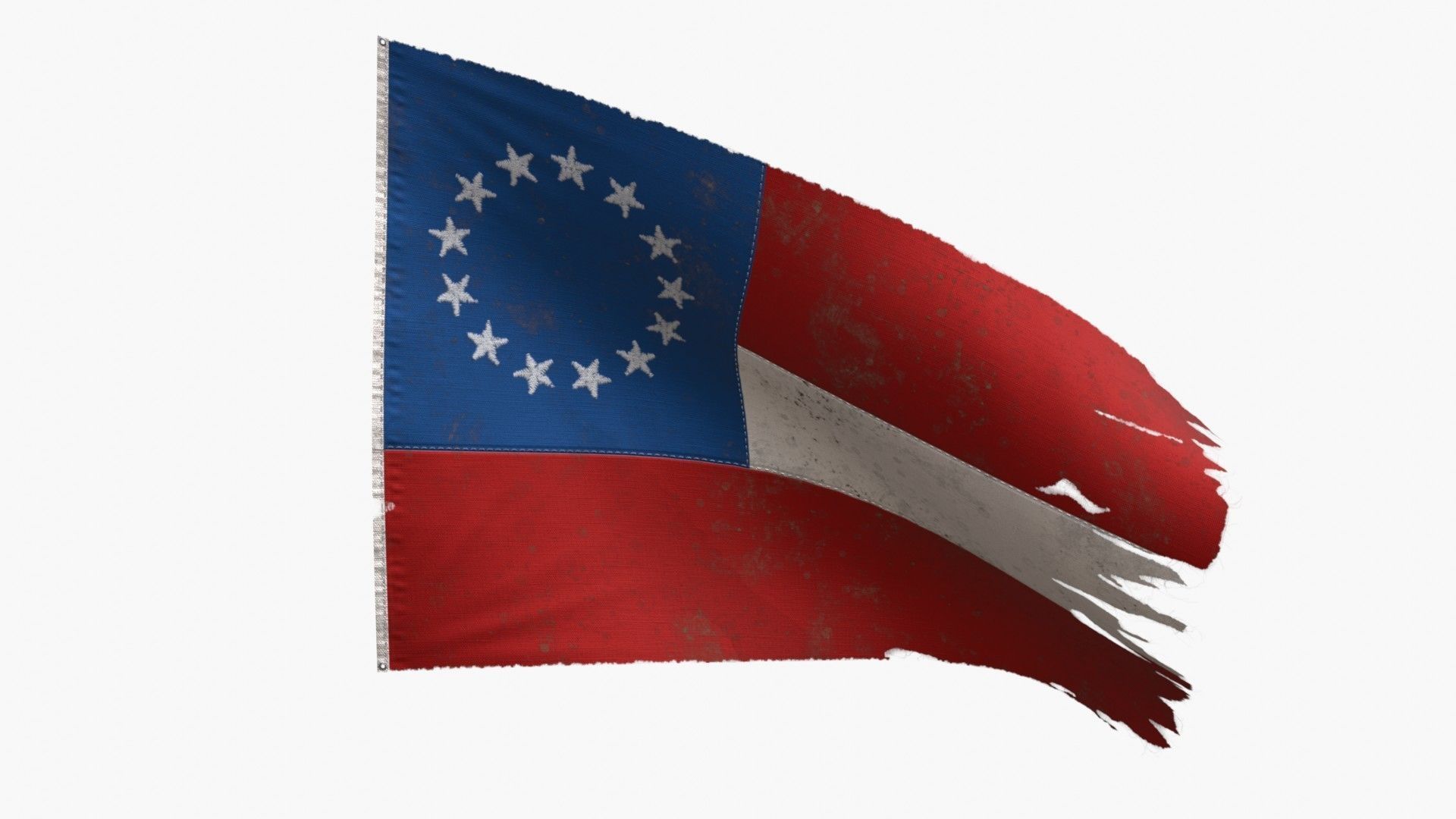 American Civil War Flags 3D Model Collection_6
