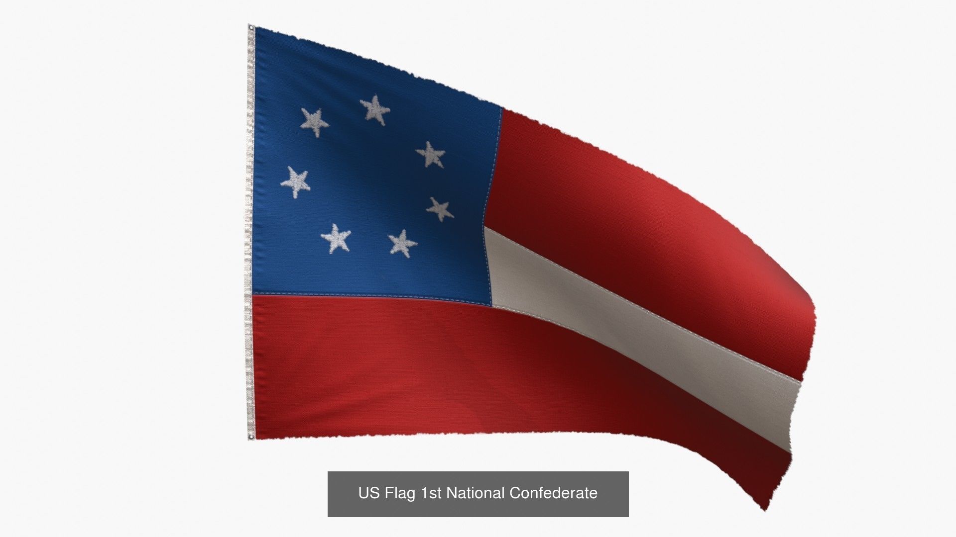American Civil War Flags 3D Model Collection_2
