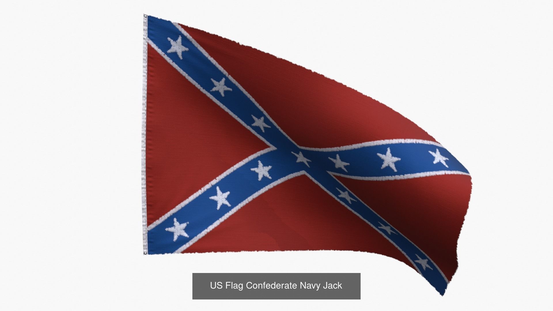 American Civil War Flags 3D Model Collection_14