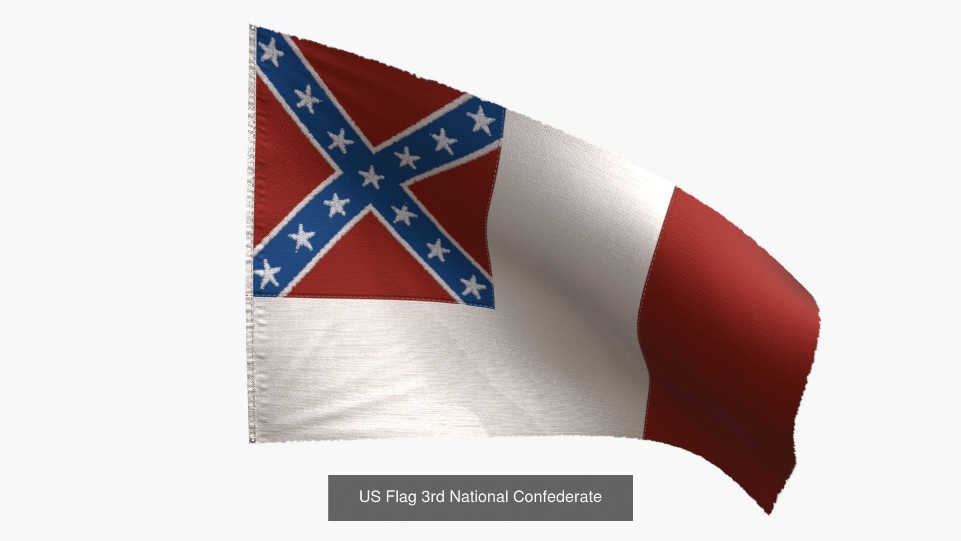 American Civil War Flags 3D Model Collection_11
