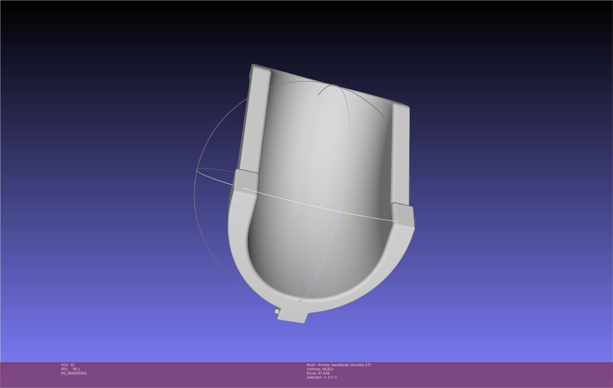 Star Wars Mandalorian Chrome Armor Shoulderpiece Printable 3D print model_69