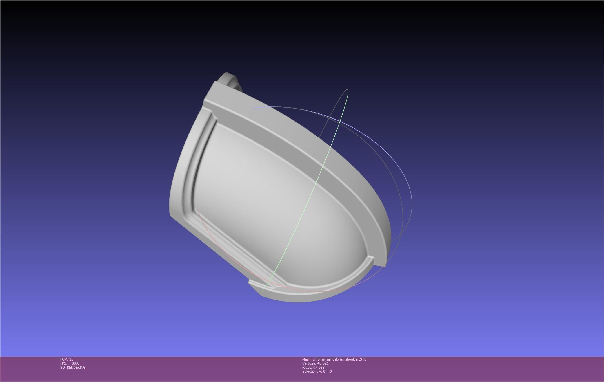 Star Wars Mandalorian Chrome Armor Shoulderpiece Printable 3D print model_67