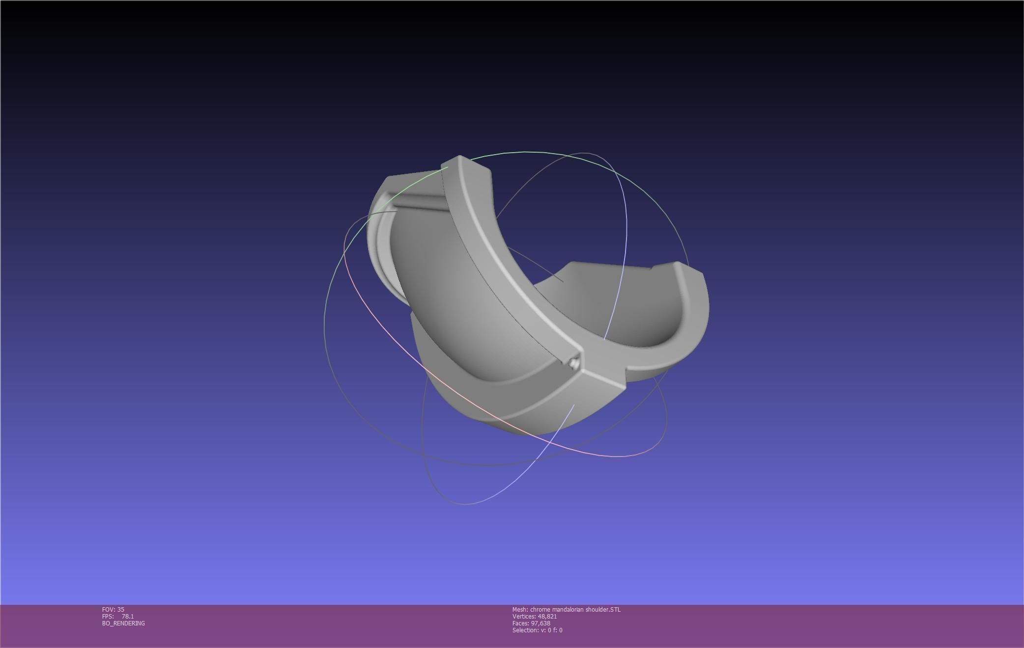 Star Wars Mandalorian Chrome Armor Shoulderpiece Printable 3D print model_50