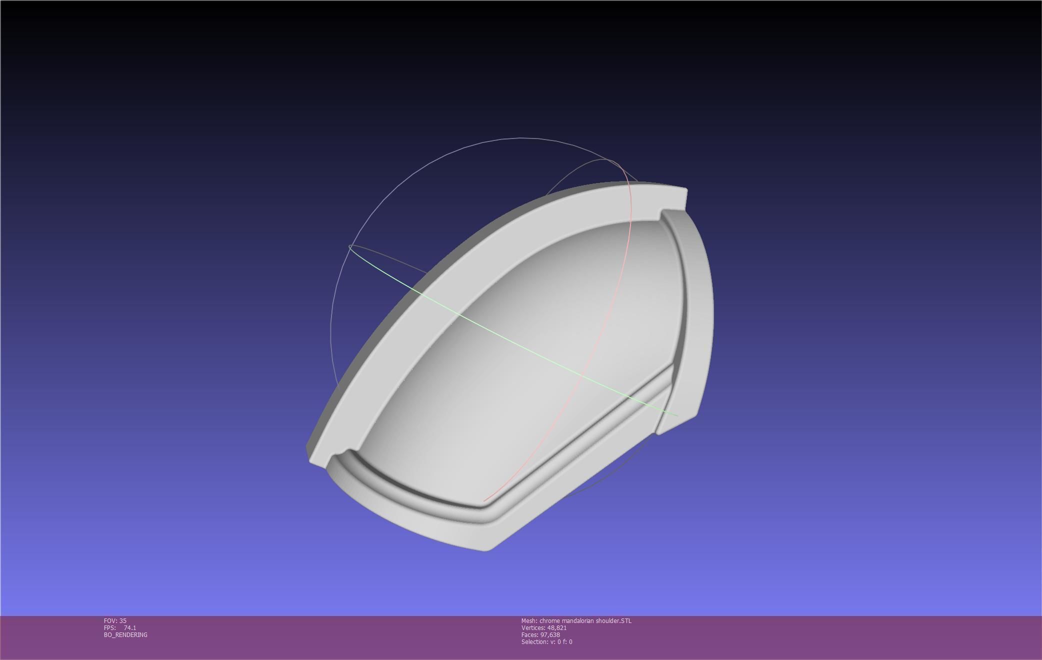 Star Wars Mandalorian Chrome Armor Shoulderpiece Printable 3D print model_31