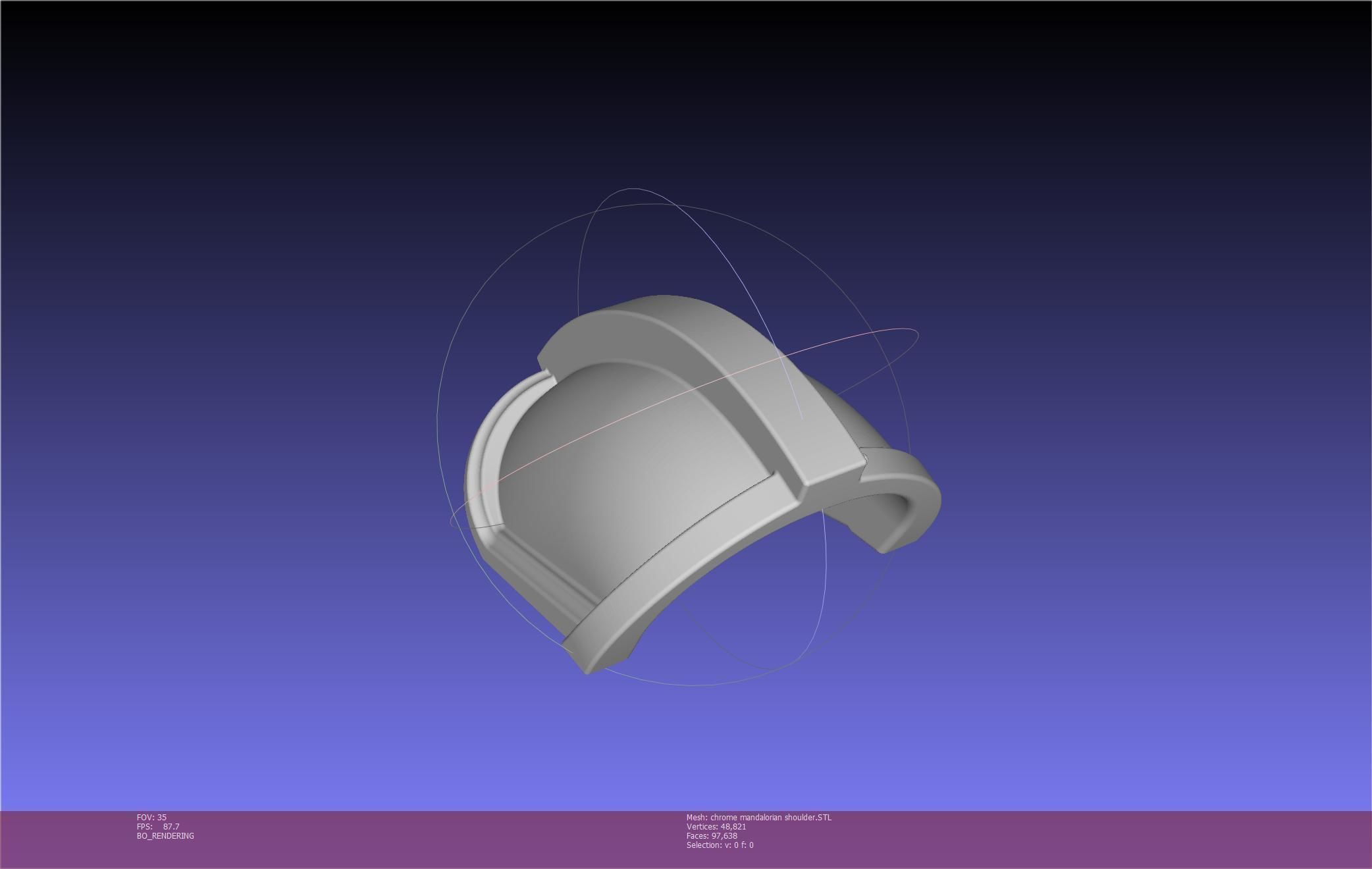 Star Wars Mandalorian Chrome Armor Shoulderpiece Printable 3D print model_89