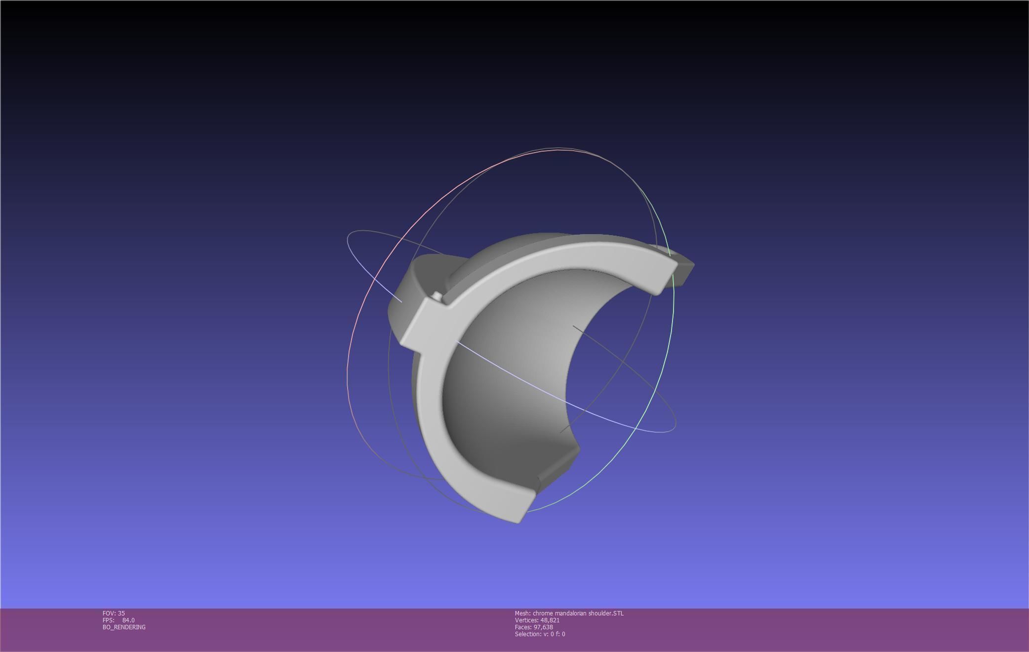 Star Wars Mandalorian Chrome Armor Shoulderpiece Printable 3D print model_84