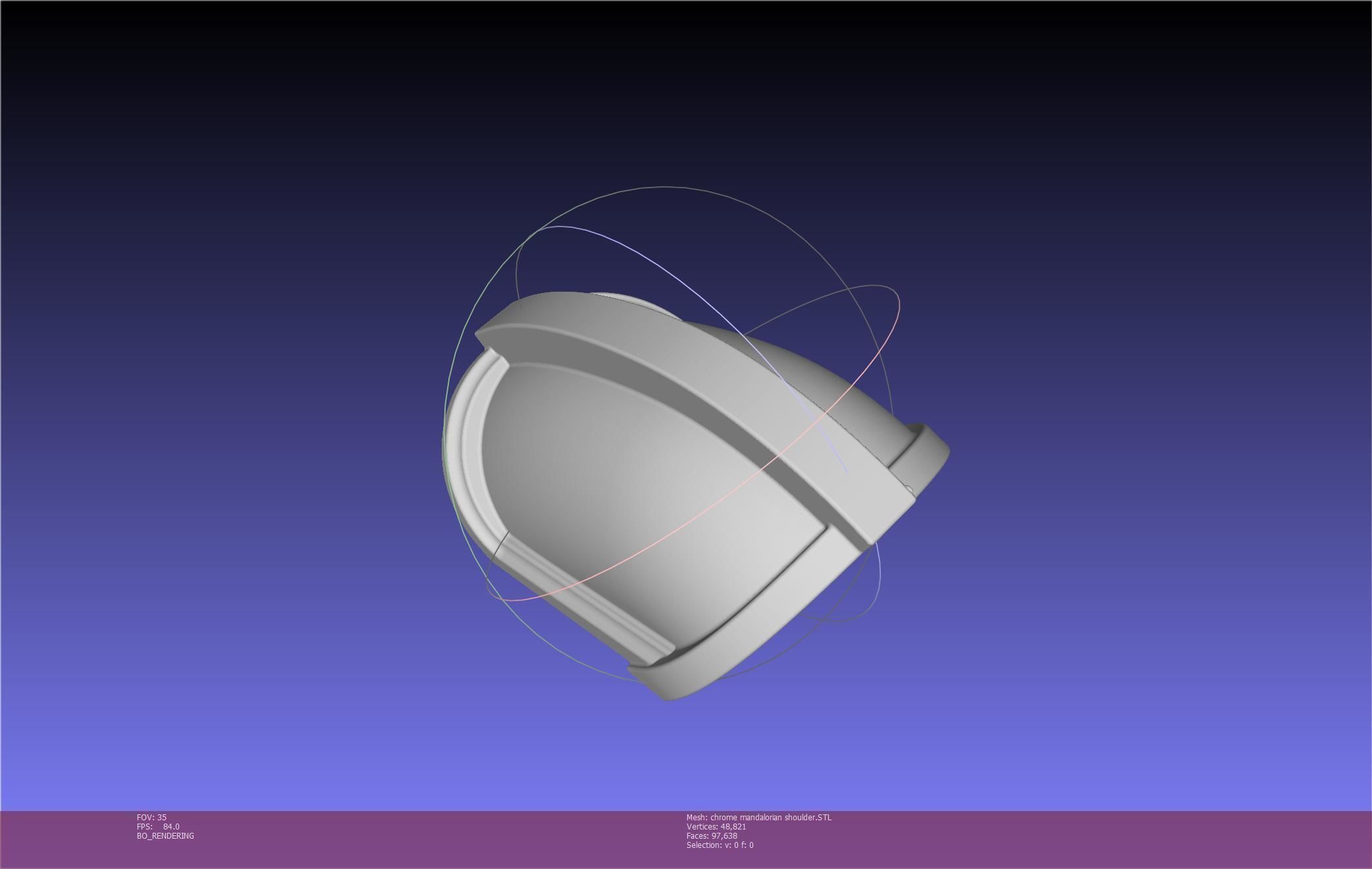 Star Wars Mandalorian Chrome Armor Shoulderpiece Printable 3D print model_80