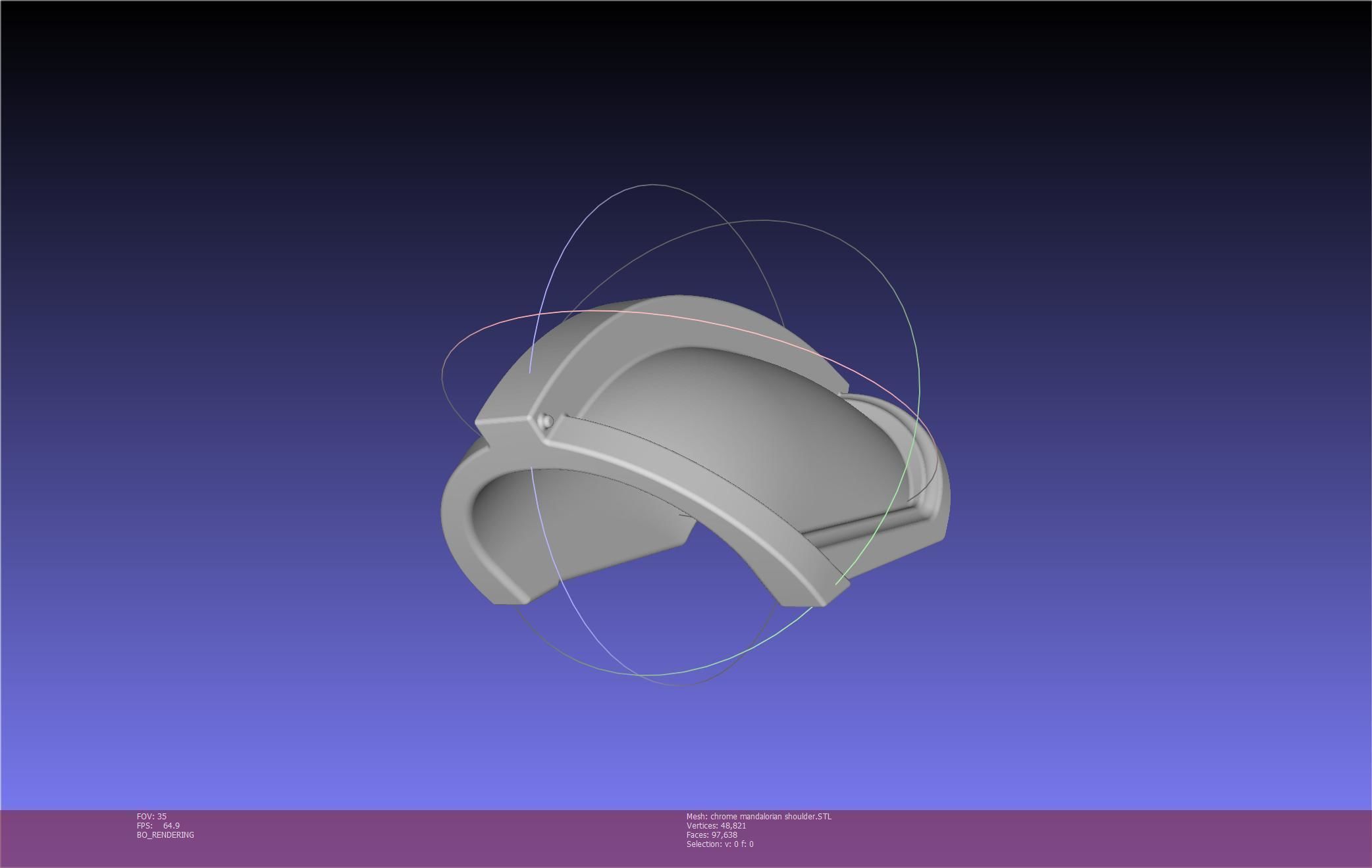 Star Wars Mandalorian Chrome Armor Shoulderpiece Printable 3D print model_32