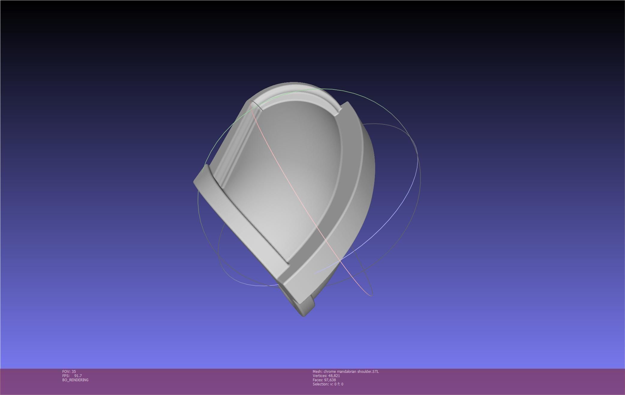 Star Wars Mandalorian Chrome Armor Shoulderpiece Printable 3D print model_72